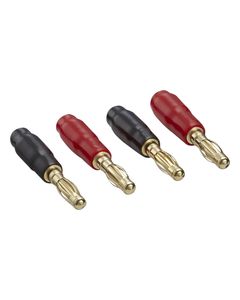 Insignia™ - Speaker Wire Banana Plugs (4-Count) - Red/Black