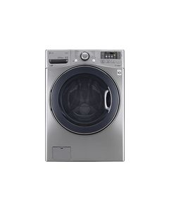 LG - TurboWash 4.3 Cu. Ft. 12-Cycle High-Efficiency Steam Front-Loading Washer - Graphite Steel