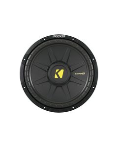 Kicker - CompS 12" Single-Voice-Coil 4-Ohm Subwoofer - Black
