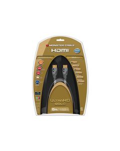 Monster - Gold Series 5' In-Wall HDMI A/V Cable - Gray